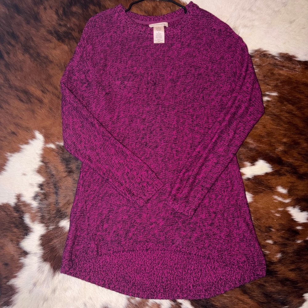 Philosophy pink/purple knitted tunic sweater